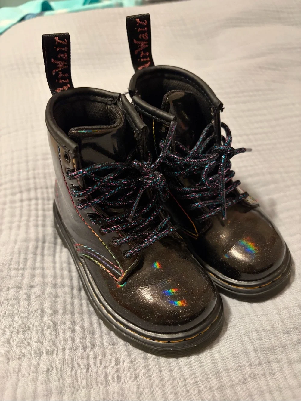 Kids Doc Martens Glitter Boots, Lace-Up w/Zipper